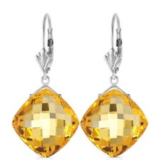 14K. LEVER BACK EARRING WITH CHECKERBOARD CUT...