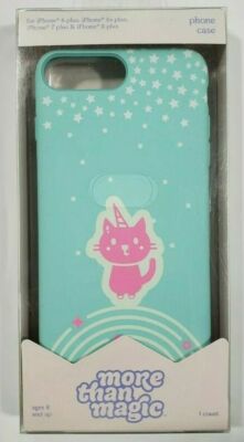 More Than Magic iPhone Case Teal/Pink Unicorn Kitty 8 Plus/7 Plus/6s Plus/6 Plus