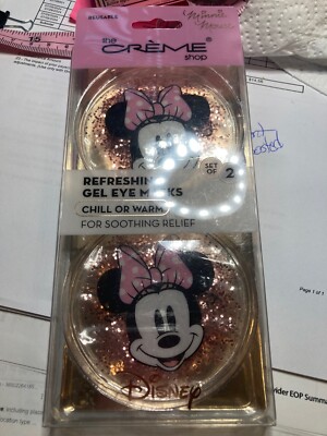 The Creme Shop Minnie Mouse Reusable Refreshing Gel Eye Masks Chill or Warm New