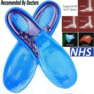 FW Orthotic Insoles for Arch Support Plantar Fasciitis Flat Feet Back & Heel Pain