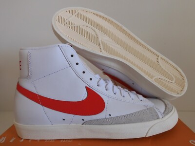 WMNS NIKE BLAZER MID 77 WHITE-HABANERO RED-SAIL SZ 11 [CZ1055-101]