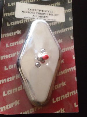 landmark chrome billet executive mirror harley fxr dyna softail sportster flht