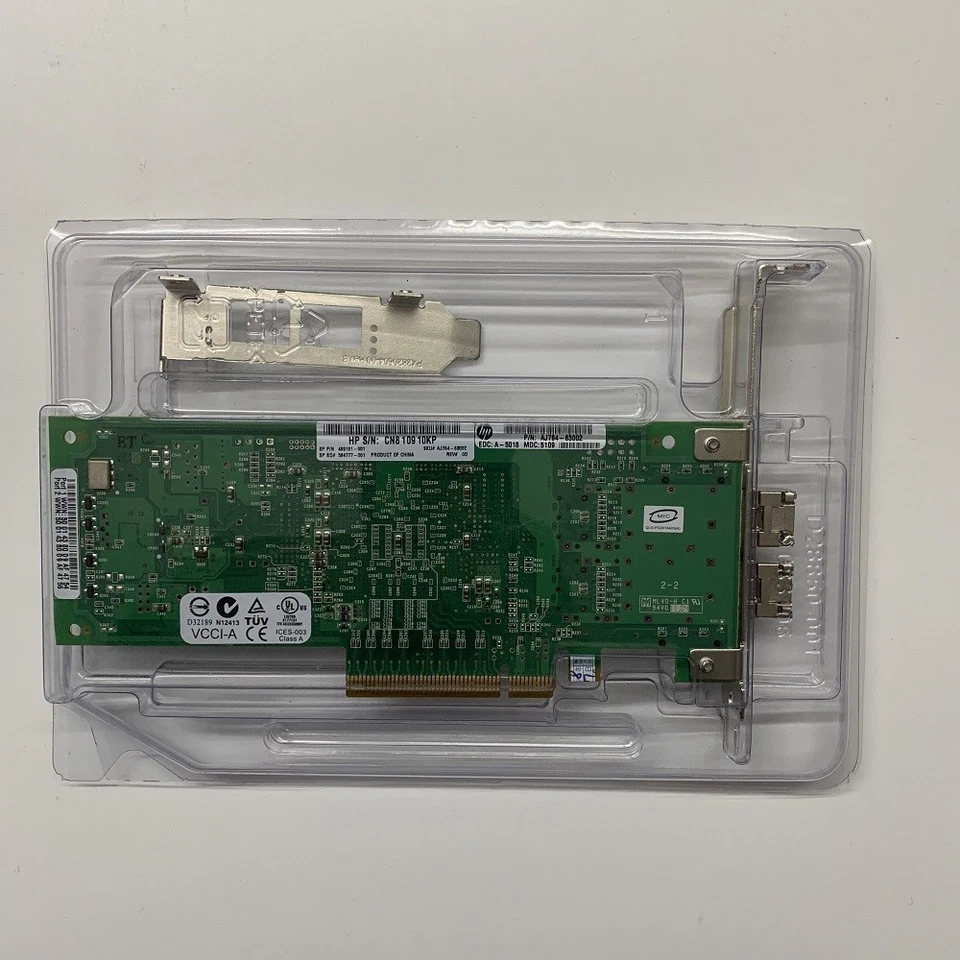 HP Qlogic QLE2562 AJ764-63002 489191-001 Dual-port PCIe x8 8Gb FC Adapter W/2XSF - Bild 2 von 4