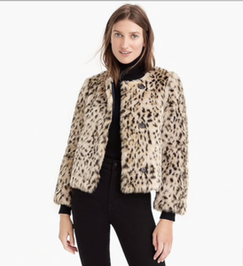 j crew fuzzy coat