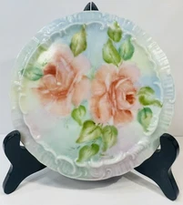 Vintage Rose Signed Jean Jewell Tea Tile Trivet 6.5” Pansies