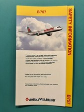 AMERICA WEST AIRLINES SAFETY CARD--757-200? 2002