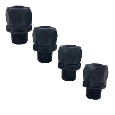 Polaris Pool Black Softube Quick Connect Booster Pump Fitting, 4-Pack