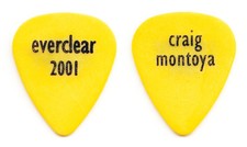 Everclear Craig Montoya Yellow Guitar Pick - 2001 Tour