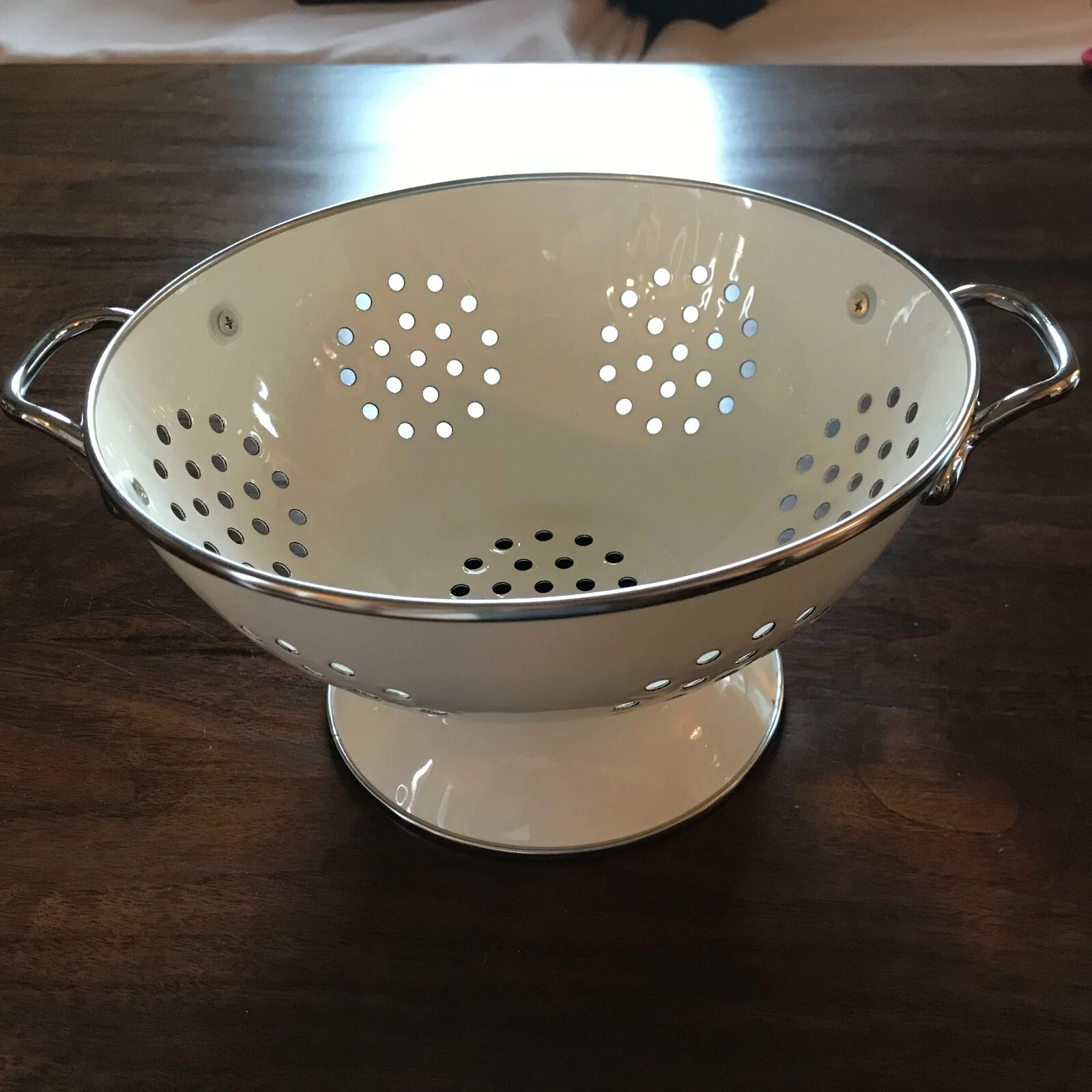 IKEA Colander with Handles, Stainless Steel, White