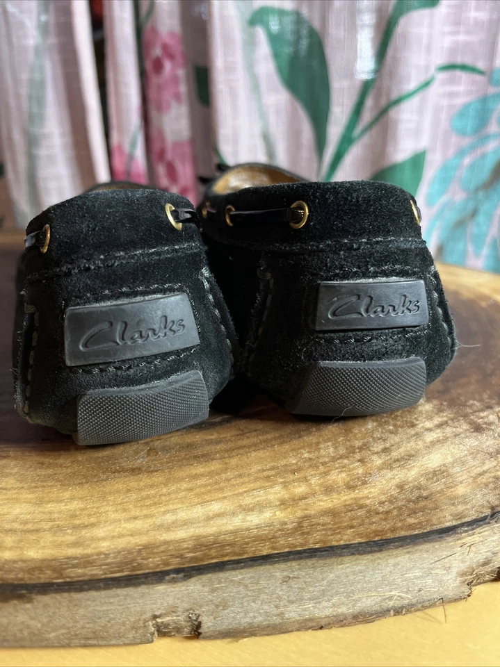 Clarks Mujer Mocasín Plano Dunbar Cruiser 66583 Negro Gamuza Talla 7M Foto 4 de 4