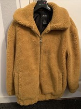 Me Jane Mustard Furry Jacket Size M