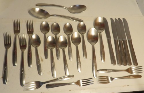 Vintage Lot Of 25 Imperial Stainless USA Falcon AKA Noreen Flatware Mixed Set