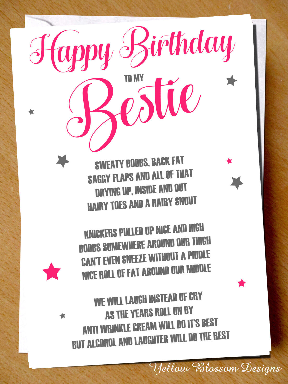 Funny Cheeky Happy Birthday Card Best Friend Bestie Novelty Girlie Girls  Gift | eBay
