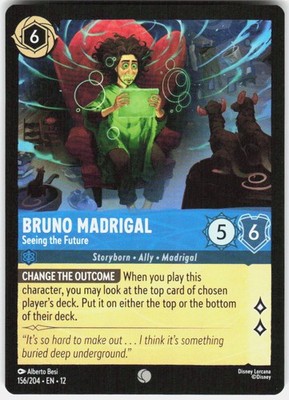 Bruno Madrigal Seeing the Future 156/204 Wilds Unknown Disney Lorcana