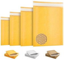 Yellow Kraft Bubble Mailers Padded Self Seal Envelopes 400 Count 7.25 x 11 in