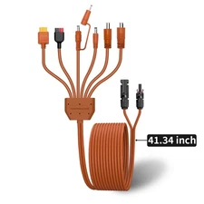 MHPOWOS Solar Charging Cable for Jackery Ecoflow Anker Bluetti Power Station