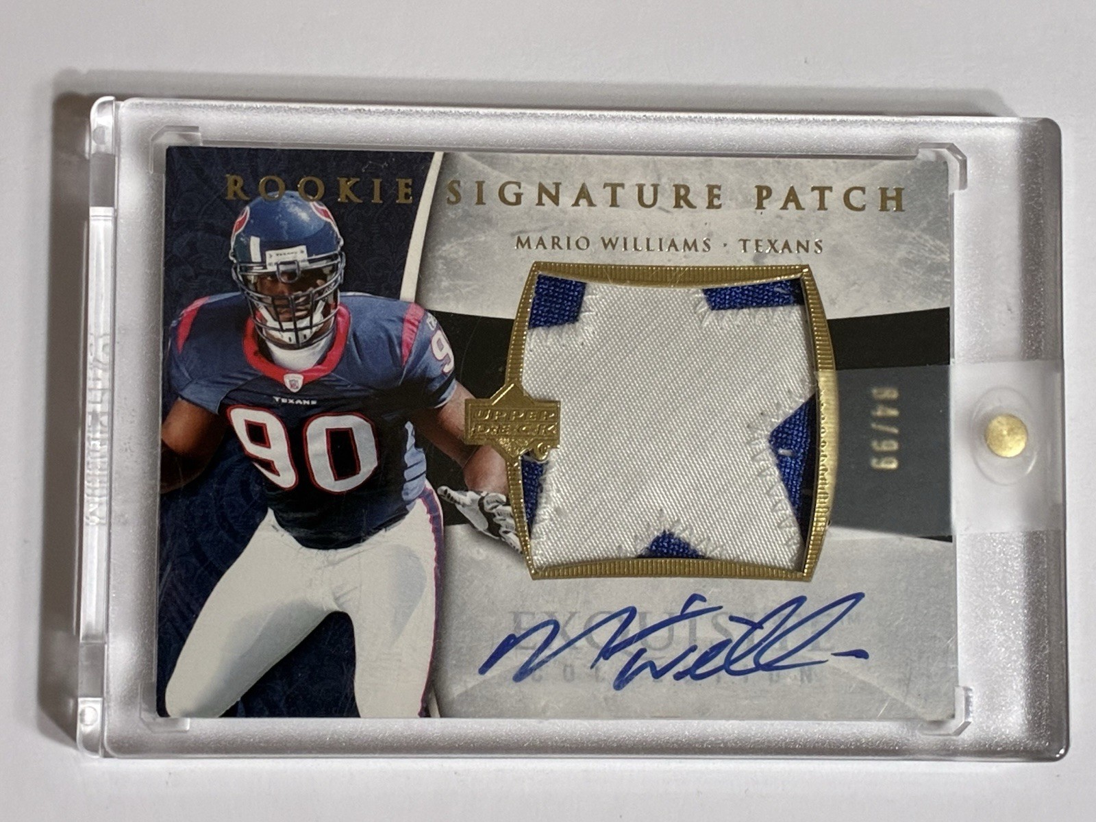 Mario Williams Upper Deck Exquisite Collection #125 Autograph Patch-Gold