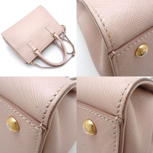 Salvatore Ferragamo Gancini GG 21F317 2Way bag leather pink beige 351417 used - Picture 3 of 9