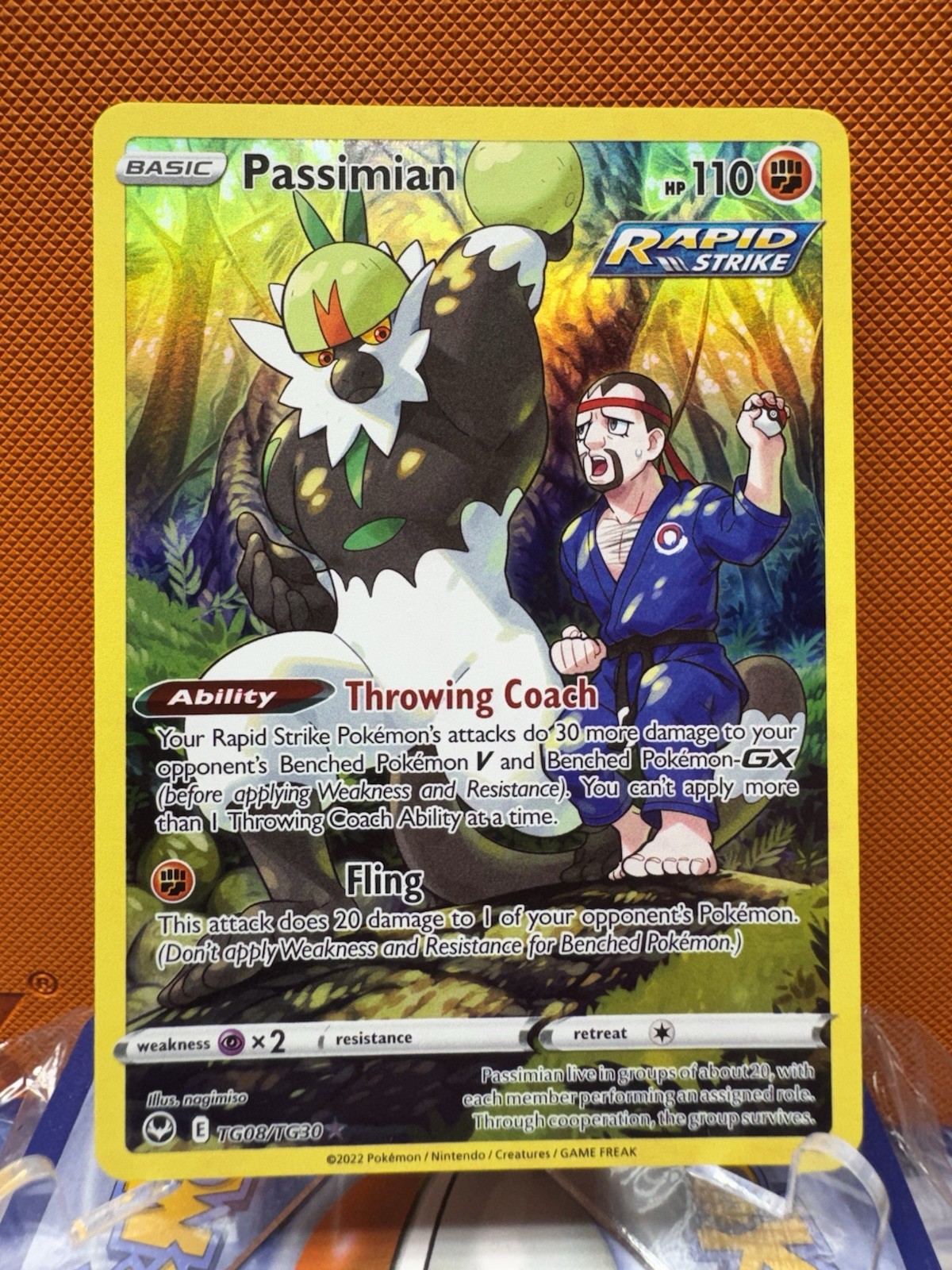 Passimian TG08/TG30 NM Silver Tempest Trainer Gallery Ultra Rare Pokemon 1360