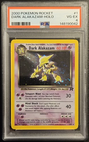 Dark Alakazam (Unlimited) graded PSA 4 for sale on eBay