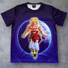 Yung Shiva Broly Graphic T Shirt Medium Purple Dragon Ball Z Hip Hop Street Wear