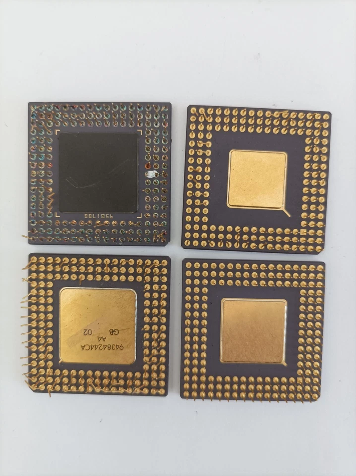 4 X KERAMIK CPU Intel/AMD 486 GOLD KERAMIK Computerschrott PC Schrott Recycling - Bild 1 von 2