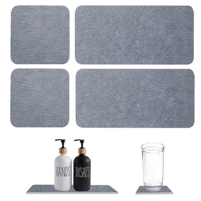 4 Stück schnelltrocknende Seifenablage, Kieselgur Seifenschale rutschfest wasserabsorbierend