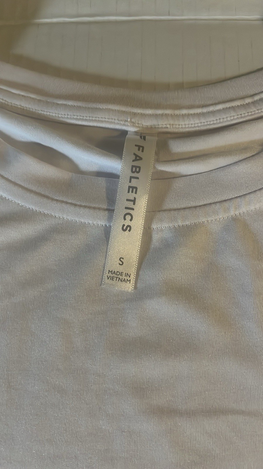 Fabletics White Pull Over Top Size Small - image 2