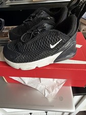 Size 6C TD - Nike Air Max 270 Toddler Low Black And White W/Box