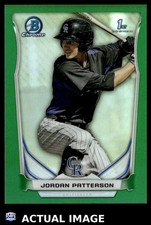 2014 Bowman Chrome Green Refractor #BCP19 JORDAN PATTERSON Rockies #/75 RC NM