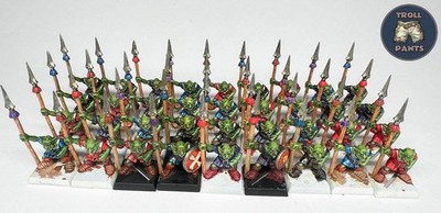 Orcs & Goblins - 36 Goblins Thrusting Spears - Warhammer Old World