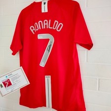 Cristiano Ronaldo CR7 Hand-Signed 2008 Manchester United FC Jersey With COA