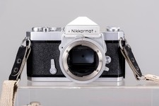 Nikon Nikkormat FTN Silver, 35mm Film Camera Body, Works  Meter Works Too 