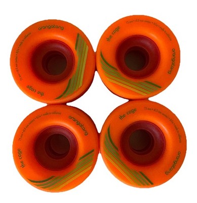 Orangatang The Cage 73mm 80a 4 pack Longboard Wheels Orange