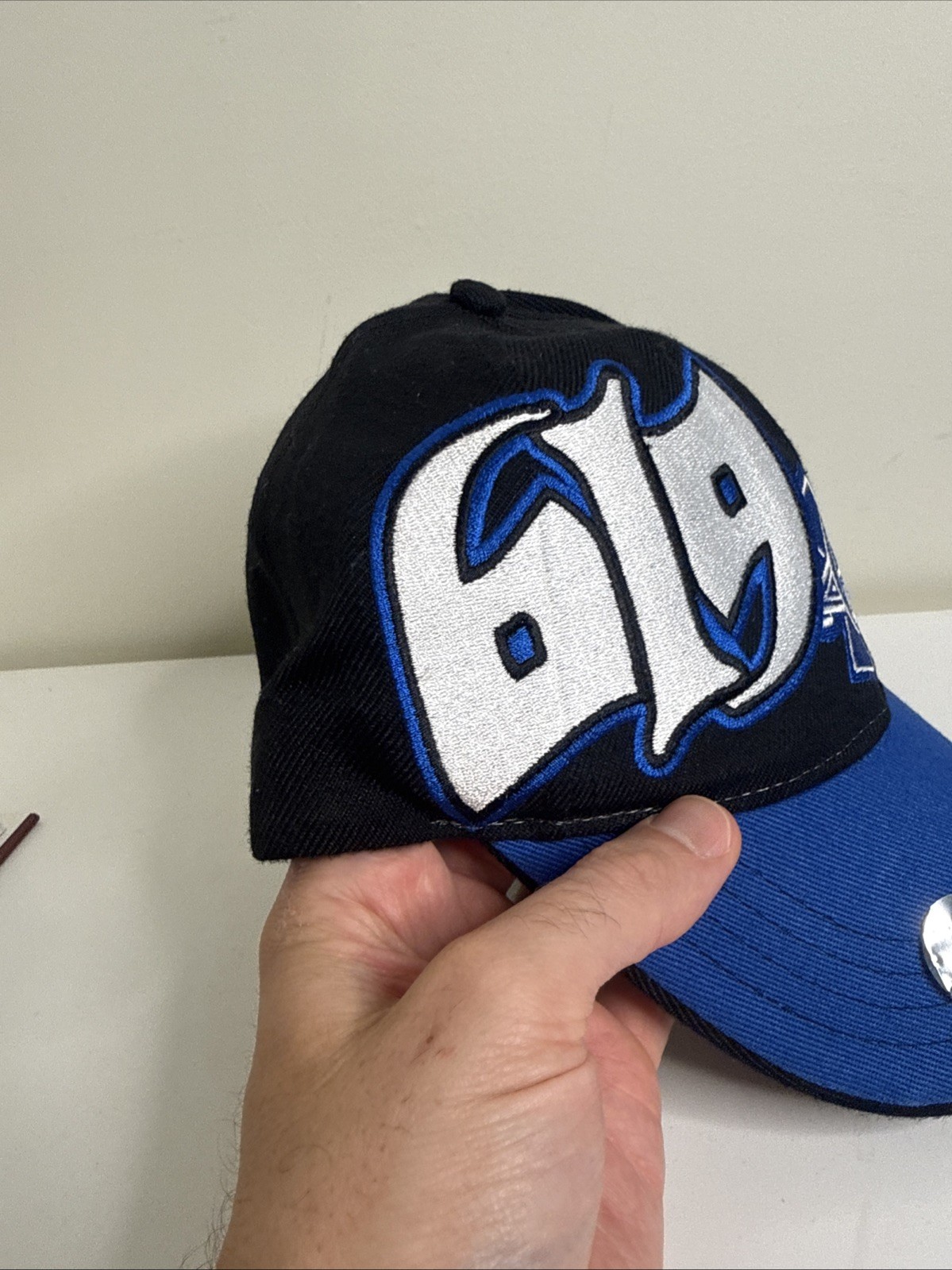 WWE 619 Mysterio Licensed Cap Blue Black Authentic Embroidered image 3
