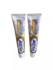 Poligrip Super EXTRA CARE Denture Adhesive Cream  2.2 Oz Exp:07/2026 Pack Of 2