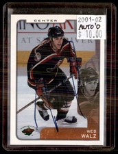 2001-02 Upper Deck Victory Autograph Wes Walz Auto #173