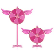 WinSpin 24" Dual Use Prize Wheel Tabletop or Floor Stand Fortune Spinning Pink