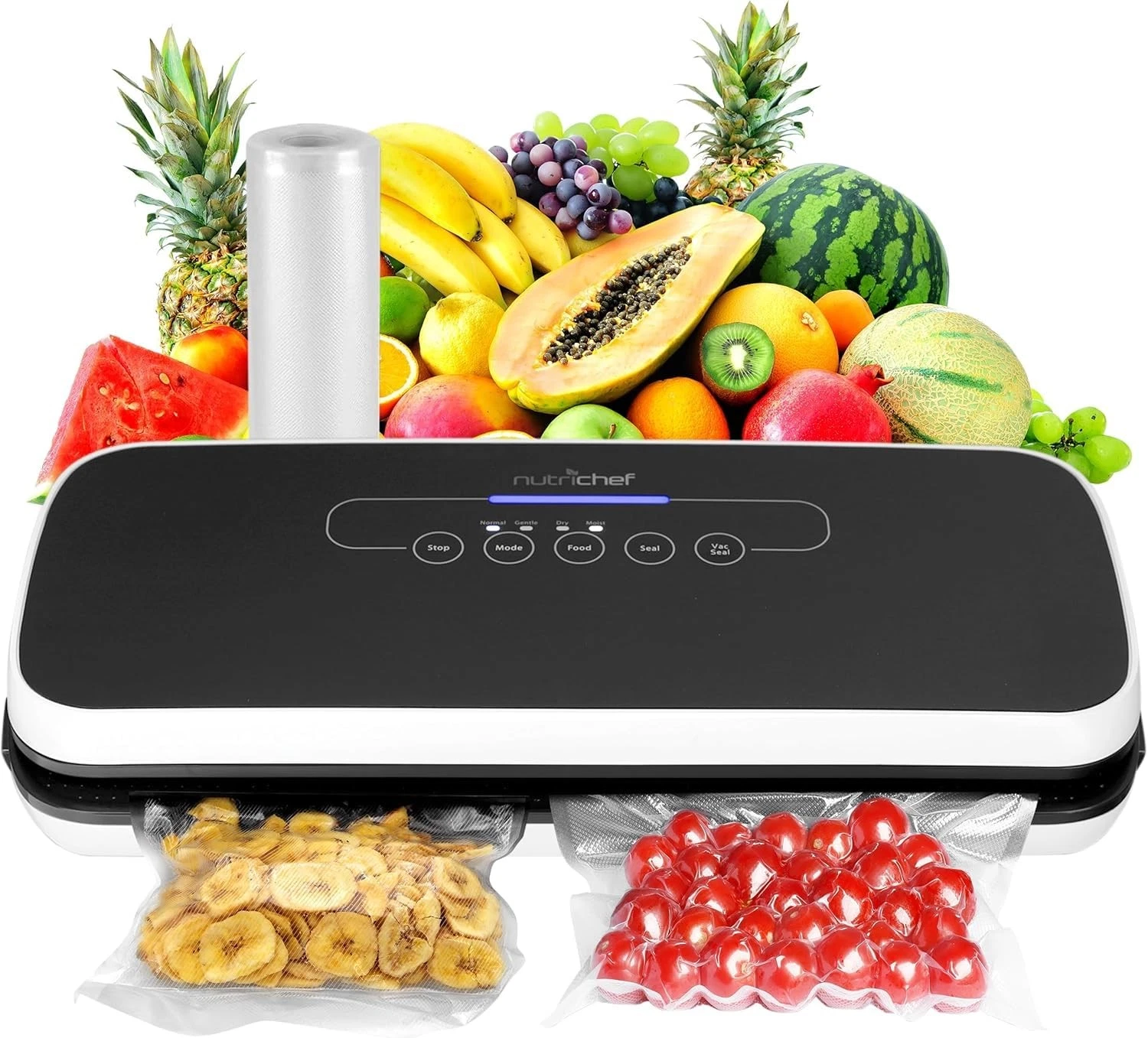 NutriChef Automatic Vacuum Air Sealing System for Food Preservation with Sta...