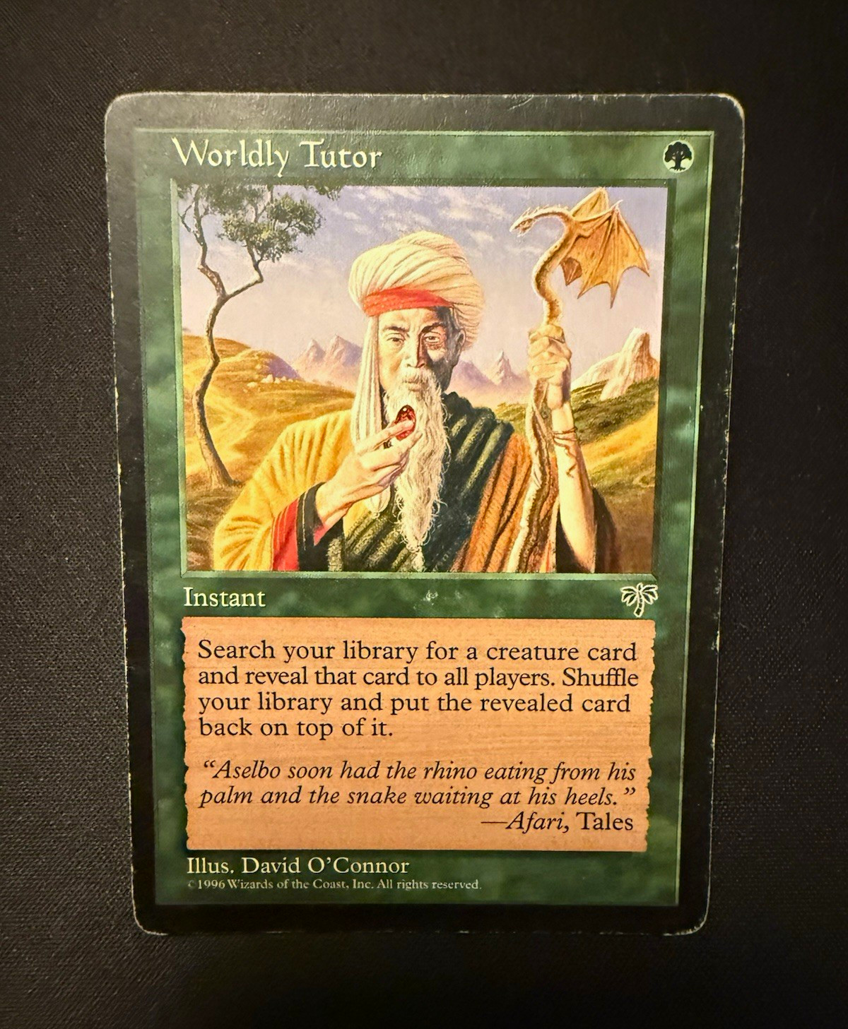 Magic: The Gathering Worldly Tutor Mirage 1996 ENG