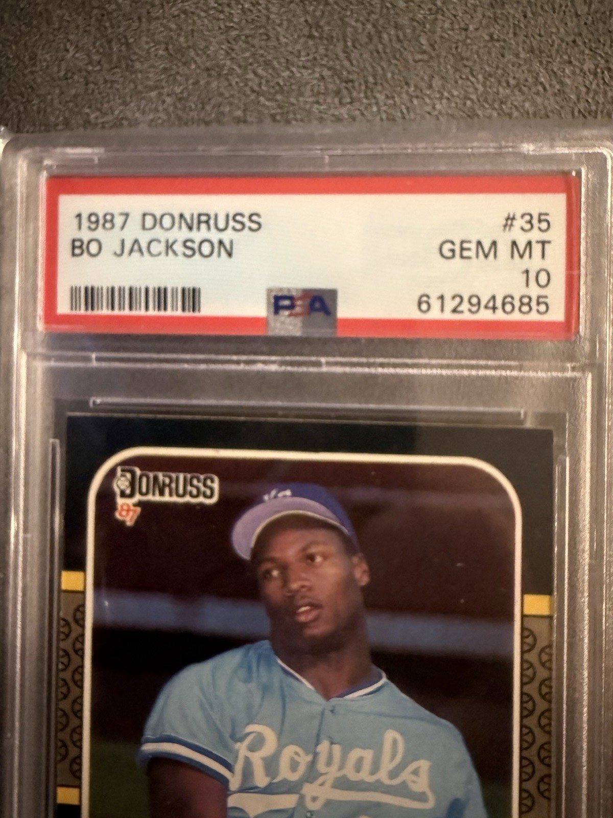 Donruss 1987 Bo Jackson #35 PSA 10 Rated Rookie Baseball Kansas City Royals
