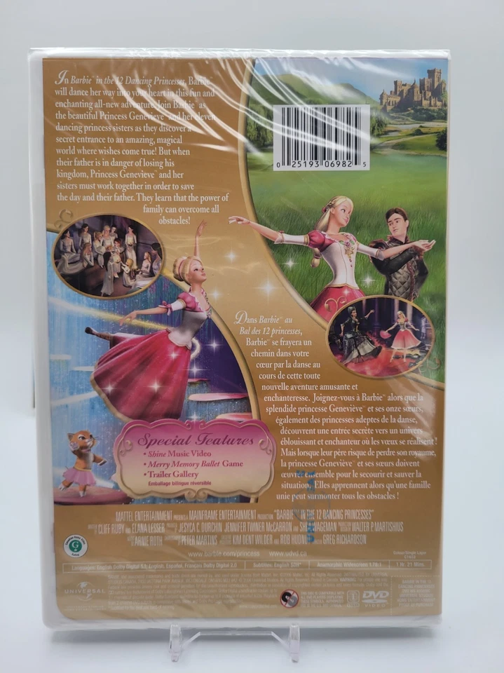 Barbie The 12 Dancing Princesses DVD - 2006 Bilingual Widescreen w/Slipcover NEW - Image 3 of 3