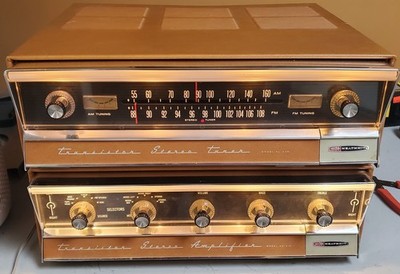 1965 Heathkit AA-21D Amp & AJ-43D Tuner SERVICED WORKING