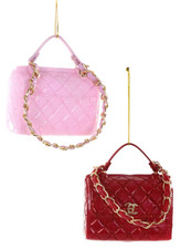 Cody Foster Christmas Fashion Luxe Handbags Ornaments,Set of 2 