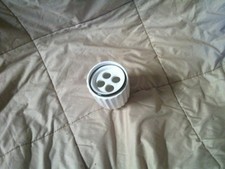 White Ceramic with Black Rim Toothbrush Holder 5   Tall 4 Holes