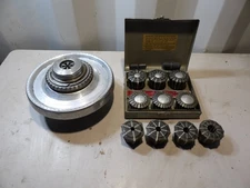 JACOBS RUBBER FLEX COLLET SPINDLE NOSE LATHE CHUCK MODEL 91-T00 w/ COLLETTS