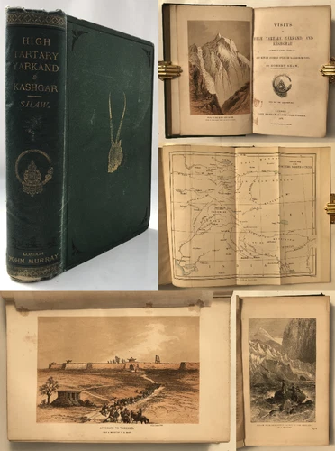 1871 Shaw VISITS TO HIGH TARTARY First Edition Yarkand Kashghar MAPS PLATES