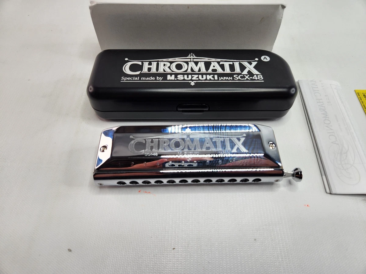 Suzuki Chromatix SCX-48 12 Hole Chromatic Harmonica, Key of A