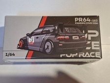 Pop Race 1/64 Pandem Honda Civic EG6 Kanjozoku, black/gray/red  (CP14)