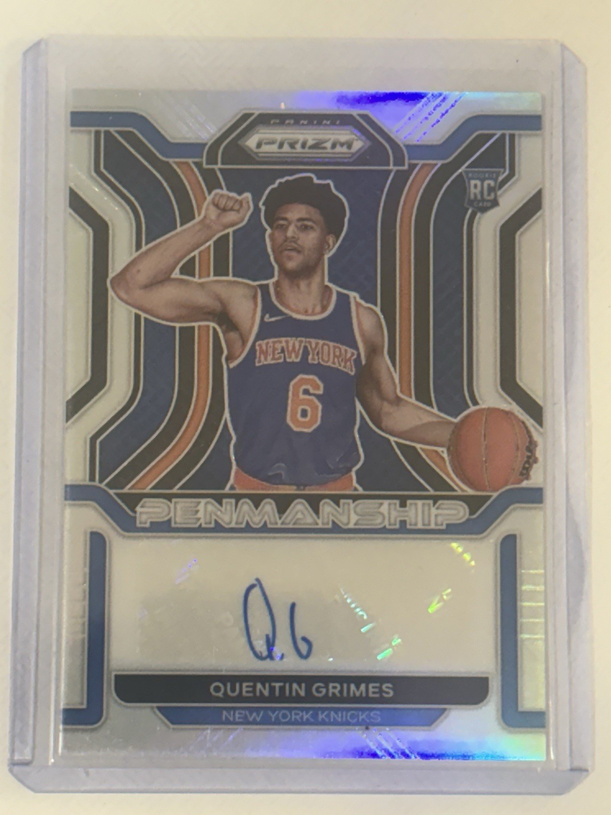 Panini Prizm 2021-22 Penmanship Quentin Grimes Rookie Auto Knicks #RP-QGR